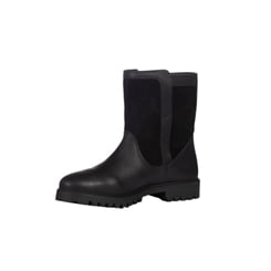 Kožené termoboty HKM -Preakness- short černé - termo cerne 2