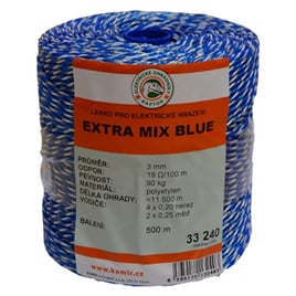 Polyetylenové lanko pro elektrické ohradníky EXTRA MIX BLUE 3 mm