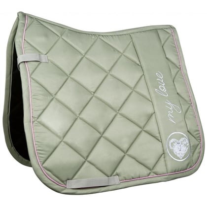 Podsedlová dečka HKM -Horse Spirit- šedozelená Pony