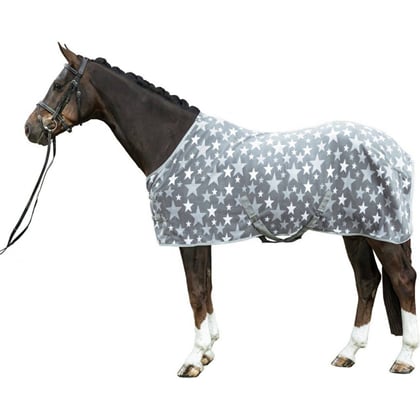 Deka odpocovací HKM s křížovým zapínáním Hvězdy šedá