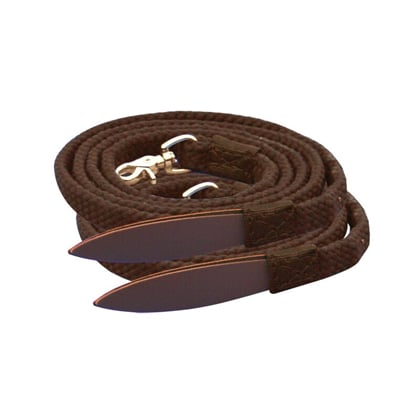 Westernové otěže dělené s kůží hnědé