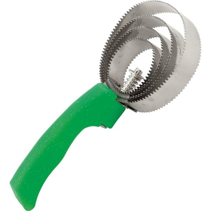 Kovové hřbílko spirála -Třpytky neon green