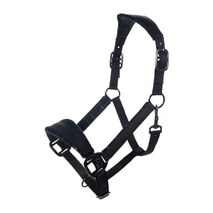 Ohlávka HM podložená -Port Royal- černá/káro