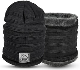 Zimní čepice s nákrčníkem černá