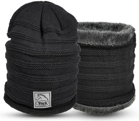 Zimní čepice s nákrčníkem černá