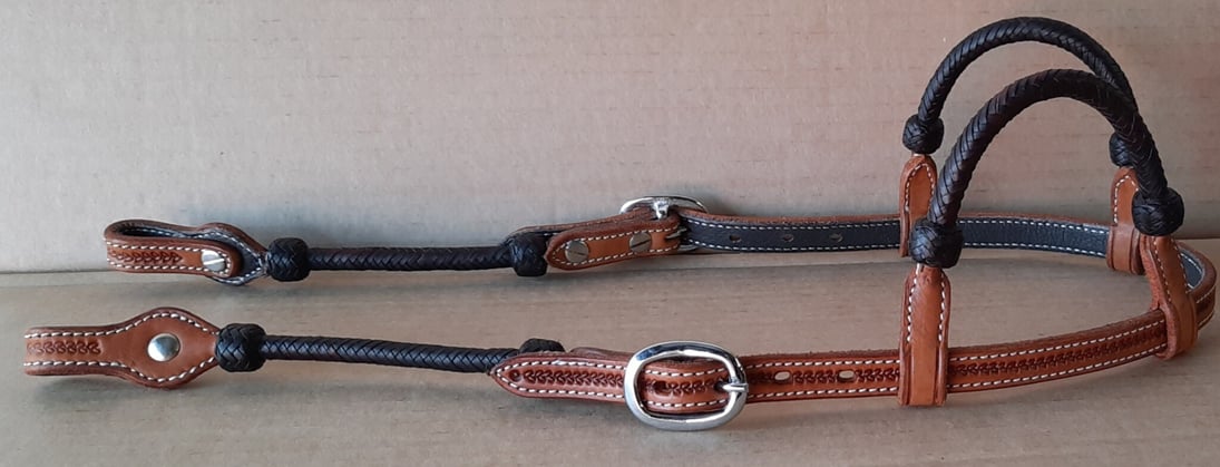 Westernová uzdečka GVR na dvě uši With Rahwide
