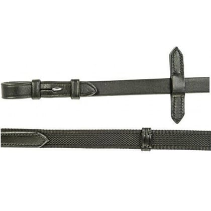 Otěže plátěné protkané gumičkami černé