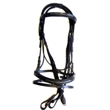 Uzdečka HKM Jana prošívaná černá