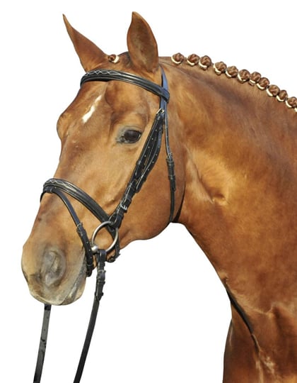 Uzdečka HKM Jana prošívaná černá