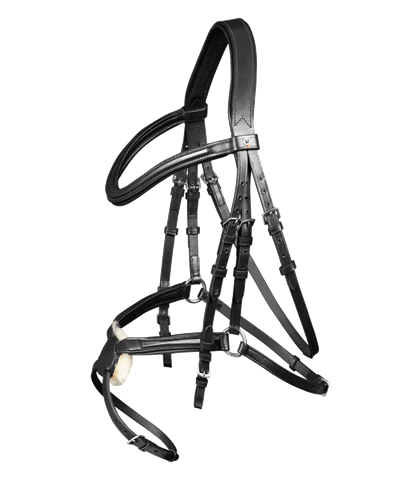 Uzdečka Waldhausen X-Line s mexickým nánosníkem černá
