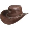 Westernový kožený klobouk L-pro West braun