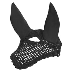 Čabraka na uši s otvorem na hřívu černá - usi 2