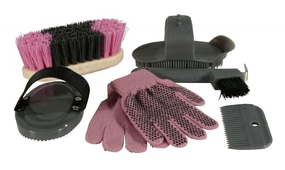 Box na čištění s vybavením grey pink - boxik pink 2