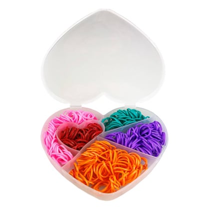 Gumičky mix barev v krabičce srdce