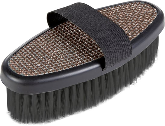 Kartáč středné jemný se světle růžovými kamínky