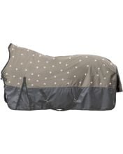 Deka výběhová s fleecem HKM se zvýšeným krkem-Cleveland Stars- 600D šedá - deka seda 222