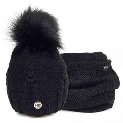 Čepice s nákrčníkem HE Mirella černý