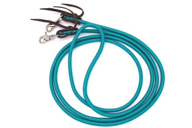 Jednodílné westernové otěže 3,1m tyrkysové