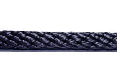 Otěže provazové s kůží tmavě modré