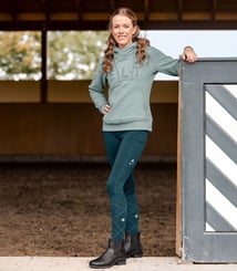 Dámské jezdecké legíny Ella petrolejové - rajtky petrol 3