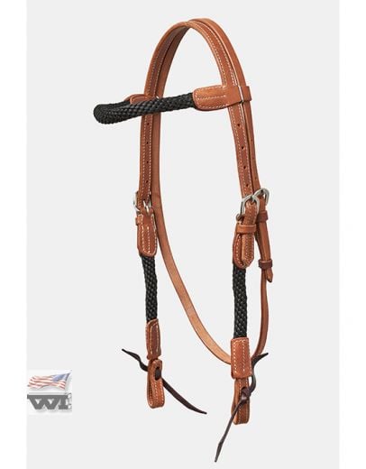 Westernová uzdečka s lanem Pacific černá