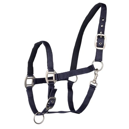 Ohlávka podložená Satin tmavě modrá