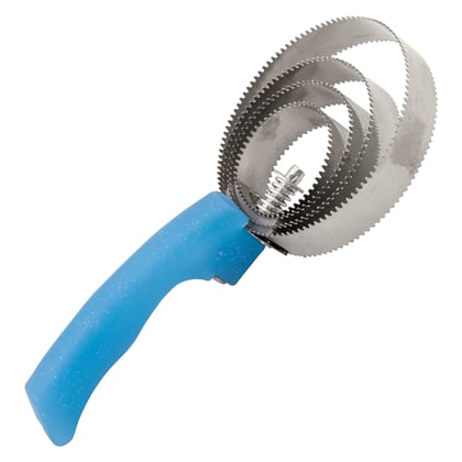 Kovové hřbílko spirála -Třpytky neon blue