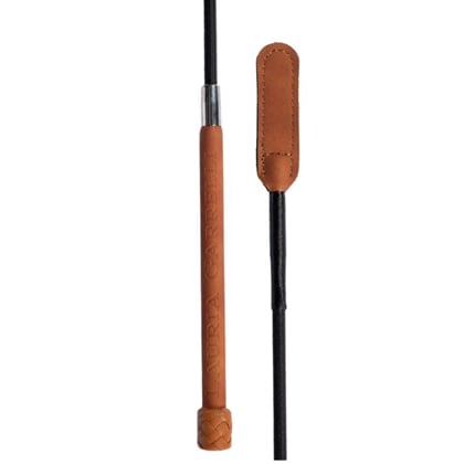 Jezdecký bič HKM -Montalcino- 100cm černá/koňak