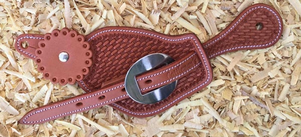 Westernové řemínky GVR USA s ražbou chestnut