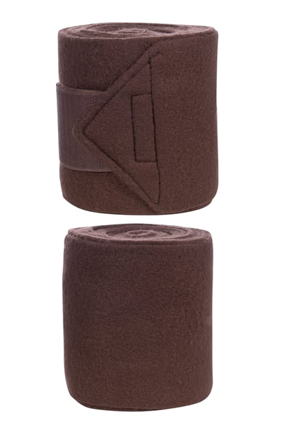 Bandáže fleece HKM 4ks tmavě hnědé