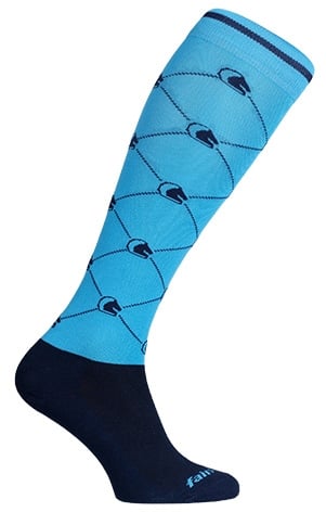 Jezdecké podkolenky FP logo tyrkysové