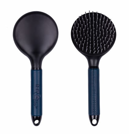 Hřeben na hřívu a ocas kožený navy