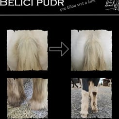 Bělící pudr pro bílou srst s žíně 1kg - pudr