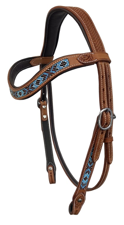 Westernová uzdečka GVR -PONY- Brown/blue