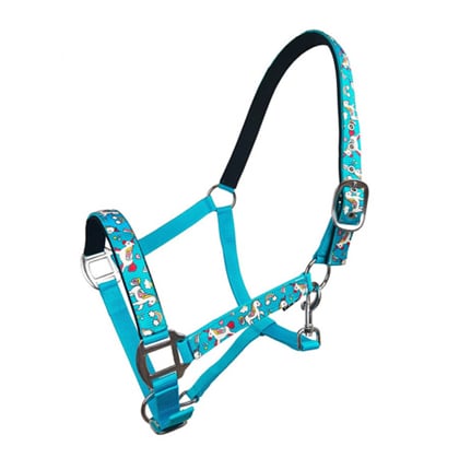 Ohlávka podložená UNICORN tyrkysová