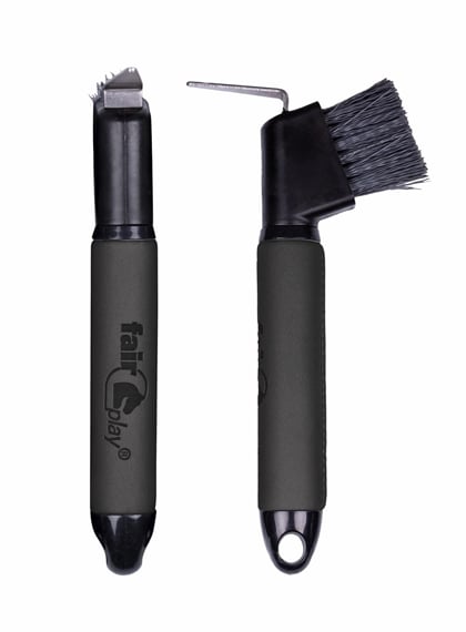 Kopytní háček kožený FP black