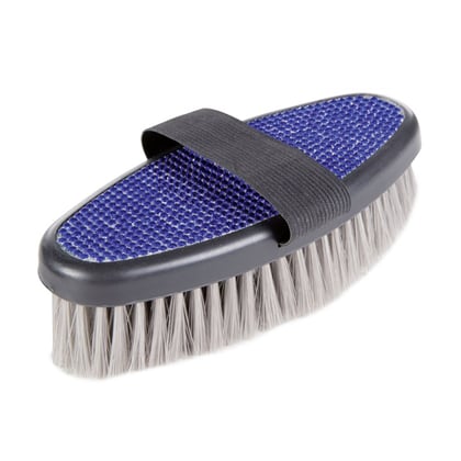 Kartáč středně jemný s kamínky modrý