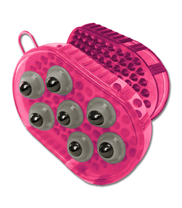 Hřbílko s masážními kuličkami růžové