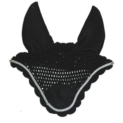 Čabraka HKM  černá se stříbrným lemováním