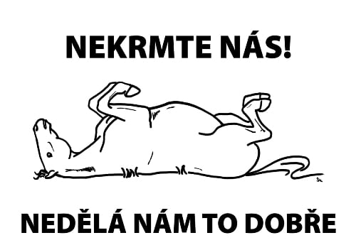 Cedulka NEKRMTE NÁS