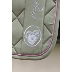 Podsedlová dečka HKM -Horse Spirit- šedozelená Pony - decka 1