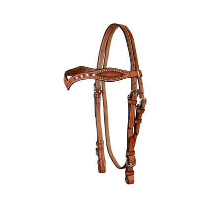 Westernová uzdečka Strass s kamínky chestnut