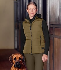 Jezdecká dámská vesta Waldhausen Oxford khaki - khaki 4