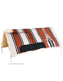 Westernová deka s výkrojem Beige/brown