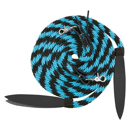 Otěže provazové L-pro West dělené tyrkysovo černé