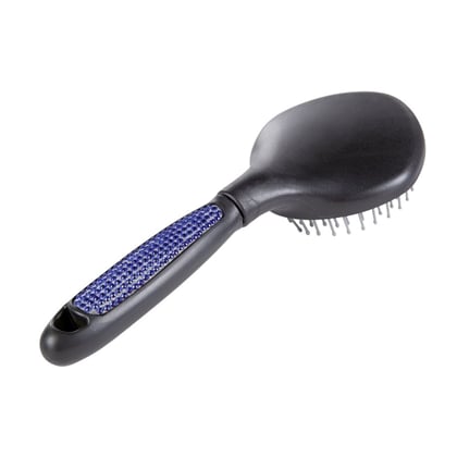 Hřeben na hřívu a ocas s kamínky modrý