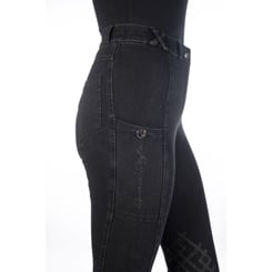 Dámské rajtky HKM Jeans Denim- Silikon- černé - rajtky 4