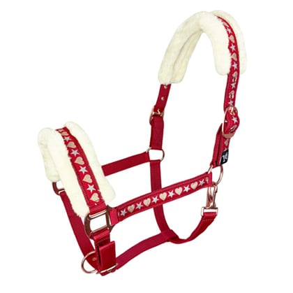 Ohlávka s beránkem Love červená