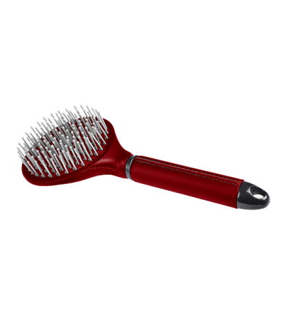 Hřeben na hřívu a ocas kožený vínový