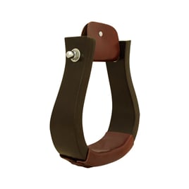 Westernové třmeny hnědé lakované